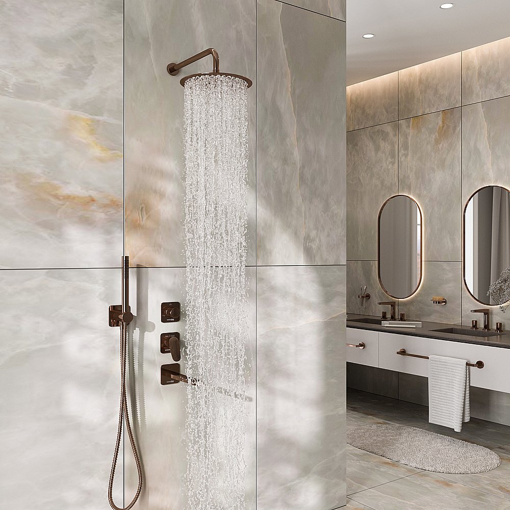 Верхний душ WasserKraft Asphe A331 розовое золото купить в интернет-магазине сантехники Sanbest