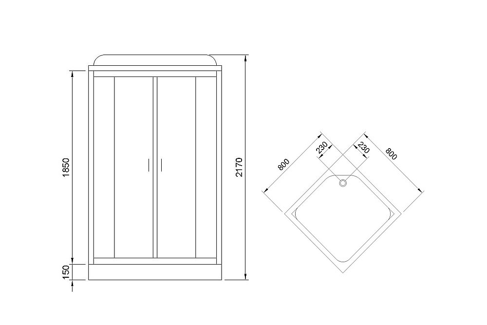 Душевая кабина Royal Bath HP RB80HP2-M 80х80 купить в интернет-магазине Sanbest