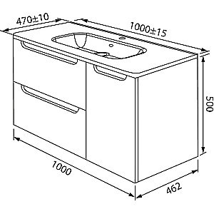 Тумба с раковиной Iddis Edifice 100 EDI10C0i95K капучино для ванной в интернет-магазине Sanbest