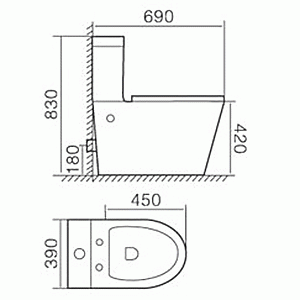 Унитаз-компакт Timo Kulo TK-401 безободковый, с бачком, с крышкой микролифт купить в интернет-магазине Sanbest