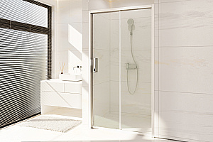 Душевая дверь Royal Bath ACCORD RB HS-T-ST 140x200 стекло прозрачное/профиль сатин купить в интернет-магазине Sanbest