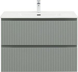 Тумба с раковиной Aquanet Джейн (Flat) 335435/284029 90 мисти грин для ванной в интернет-магазине Sanbest