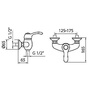 Смеситель для душа Webert Aurora AU870102010 купить в интернет-магазине сантехники Sanbest