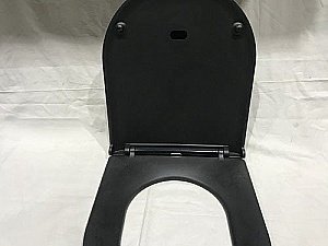 Унитаз подвесной CeramaLux 2197MB черный матовый безободковый, с крышкой микролифт купить в интернет-магазине Sanbest