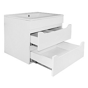 Тумба с раковиной подвесная Loranto Аврора CS00105305 60 раковина Monte NEO 60, белая для ванной в интернет-магазине Sanbest