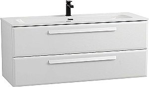 Тумба с раковиной Cezares ECO-CER-N 120 ECO-CER-N-1200-2C-SO-BO белая матовая для ванной в интернет-магазине Sanbest