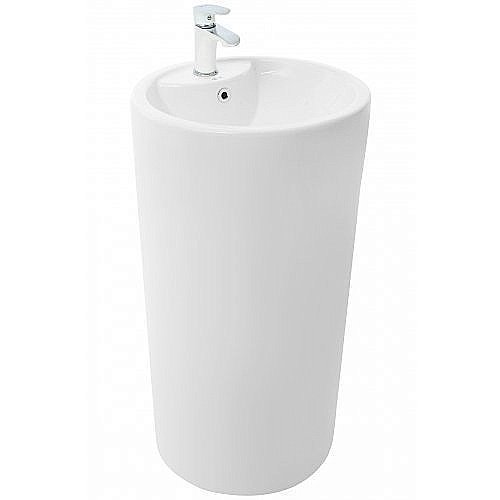 Раковина напольная WeltWasser WW LEERBACH 4646 GL-WT 46 белая купить в интернет-магазине Sanbest