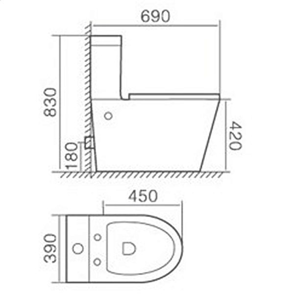 Унитаз-компакт Timo Kulo TK-401 безободковый, с бачком, с крышкой микролифт купить в интернет-магазине Sanbest