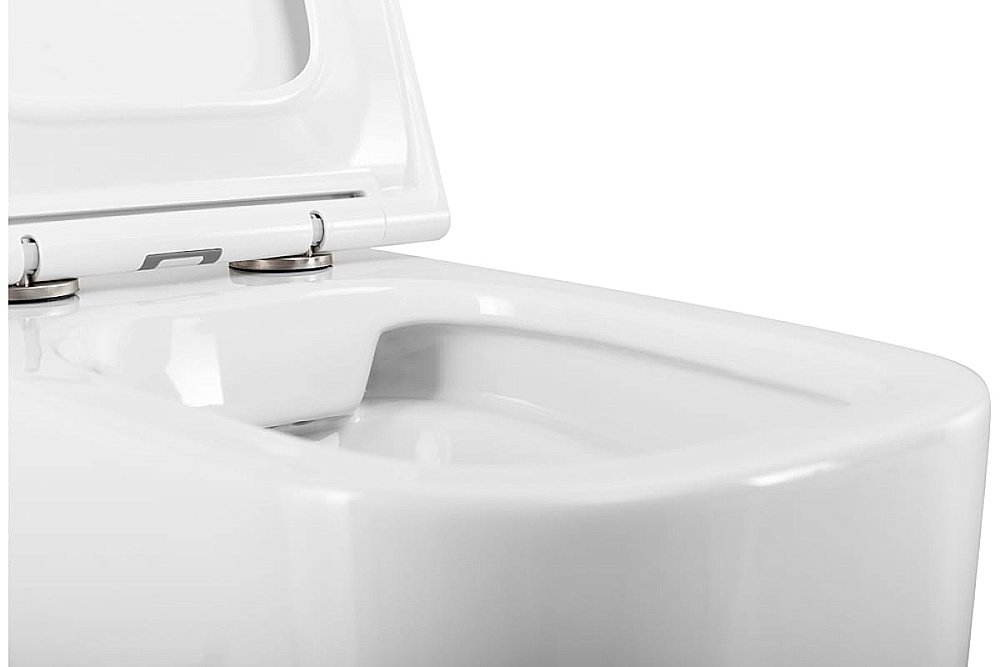 Унитаз подвесной Art&Max MONZA AM232CHR/SC белый, с сиденьем микролифт, безободковый купить в интернет-магазине Sanbest