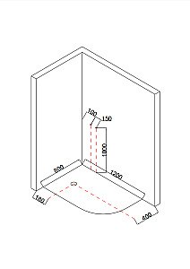 Душевая кабина с гидромассажем Taliente TA-128CB 120х80 стекло прозрачное купить в интернет-магазине Sanbest