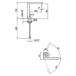 Смеситель для раковины Webert Living LV830102560 купить в интернет-магазине сантехники Sanbest