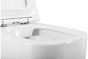 Унитаз подвесной Art&Max MONZA AM232CHR/SC белый, с сиденьем микролифт, безободковый купить в интернет-магазине Sanbest