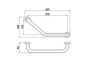 Поручень Aquatek AQ4997MB черный матовый купить в интернет-магазине сантехники Sanbest