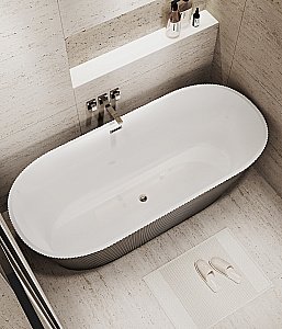 Ванна акриловая Grossman Forta GR-27021MB 170x75 черная матовая купить в интернет-магазине Sanbest