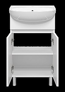 Тумба с раковиной Misty Элегия - 45 Э-Эле01045-011Н белая для ванной в интернет-магазине Sanbest