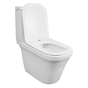 Унитаз напольный Azario Candy AZ-1503B белый, безободковый, с бачком, с крышкой микролифт купить в интернет-магазине Sanbest