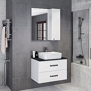 Тумба с раковиной Comforty Амстердам 00-00004668 75 белая для ванной в интернет-магазине Sanbest