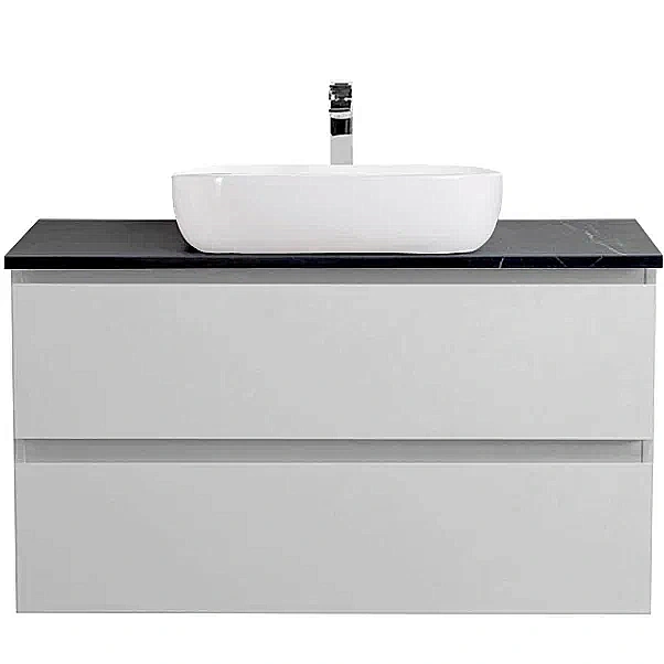 Тумба с раковиной и столешницей BelBagno KRAFT 100 KRAFT100BO-KEPMNO-1084-SET белая матовая для ванной в интернет-магазине Sanbest