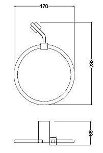 Полотенцедержатель Schein WATTEAU 125E1 хром купить в интернет-магазине сантехники Sanbest