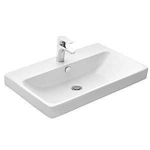 Тумба с раковиной Comforty Соло 00-00010978 70 дуб тёмно-коричнвый для ванной в интернет-магазине Sanbest