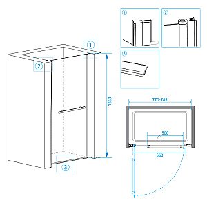 Душевая система RGW Shower Panels SP-6143-01 50140801-01 хром купить в интернет-магазине сантехники Sanbest