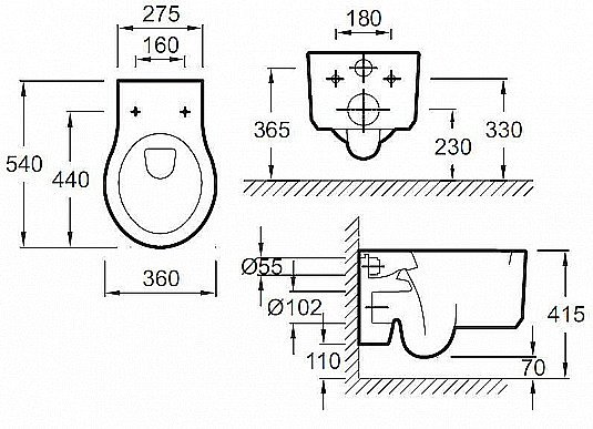 Унитаз подвесной Jacob Delafon FORMILIA VIRAGIO E4773-00 с крышкой микролифт купить в интернет-магазине Sanbest