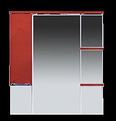 Зеркало со шкафом Misty Кристи 90 бордовый в ванную от интернет-магазине сантехники Sanbest