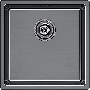 Кухонная мойка Paulmark Lassan 44 LA44-GM вороненая сталь купить в интернет-магазине сантехники Sanbest