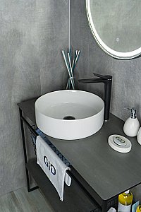 Раковина накладная Gid Esfera 40 N9424 51179 белая купить в интернет-магазине Sanbest