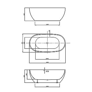 Ванна акриловая Vincea VBT-408 160x81 белая купить в интернет-магазине Sanbest