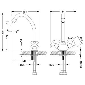 Смеситель для кухни Lemark Flora LM0104C купить в интернет-магазине сантехники Sanbest
