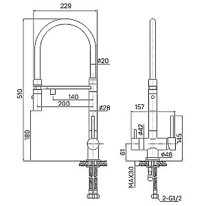 Смеситель для кухни Iddis Ace ACEGMFFi05 графит купить в интернет-магазине сантехники Sanbest
