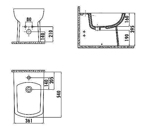 Биде напольное Creavit Lara LR500 купить в интернет-магазине Sanbest