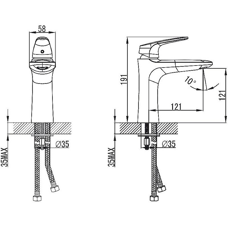 Смеситель для раковины Kaiser Leon 18111 купить в интернет-магазине сантехники Sanbest