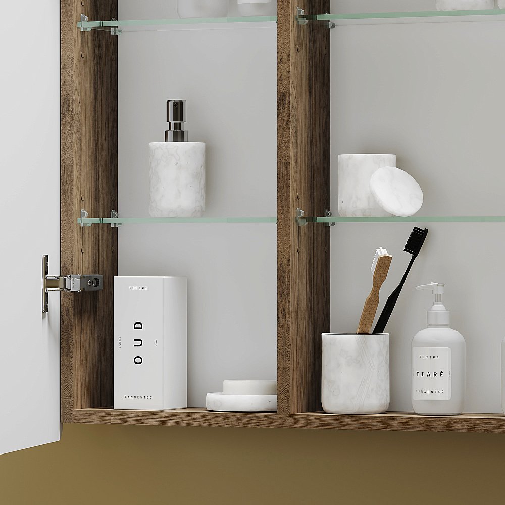 Зеркальный шкаф Sancos Mirror MI90ECH дуб чарльстон купить в интернет-магазине сантехники Sanbest