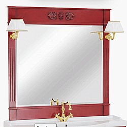 Зеркало Migliore Kantri 160 бордовое патинированное в ванную от интернет-магазине сантехники Sanbest