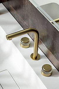 Смеситель для раковины Boheme AURA 152-MG-A матовое золото купить в интернет-магазине сантехники Sanbest