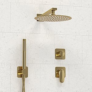 Душевая система WasserKRAFT Neckar 2100 SET2830 золото купить в интернет-магазине сантехники Sanbest