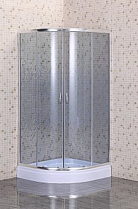 Душевое ограждение LORANTO CS-8015GB 90х90 с поддоном, тонированное стекло/профиль хром купить в интернет-магазине Sanbest