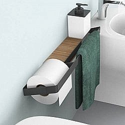 Полка Bertocci Fly Релинг 41 149 1508 1600 черная матовая купить в интернет-магазине сантехники Sanbest