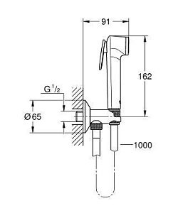 Душевой гарнитур Grohe Tempesta-F Trigger Spray 26358000 купить в интернет-магазине сантехники Sanbest