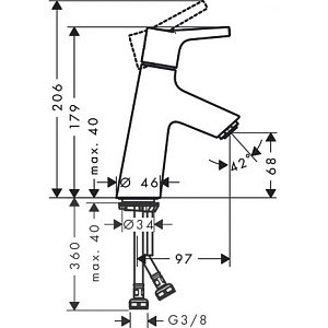 Смеситель для раковины Hansgrohe Talis S 80 72012000 купить в интернет-магазине сантехники Sanbest