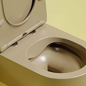 Унитаз подвесной Ceramica Nova Modena CN6063MC безободковый, с крышкой микролифт, капучино матовый купить в интернет-магазине Sanbest