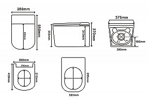 Унитаз подвесной с биде и инсталляцией Abber Bequem AC1216S-AC0101P2 белый, с крышкой микролифт купить в интернет-магазине Sanbest