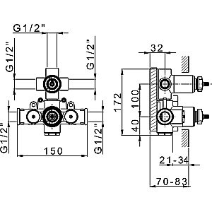 Встраиваемая часть смесителя Cisal Cherie ZA01920004 купить в интернет-магазине сантехники Sanbest