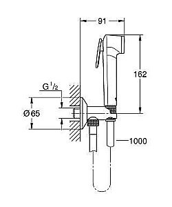Душевой гарнитур Grohe Tempesta-F Trigger Spray 26358000 купить в интернет-магазине сантехники Sanbest