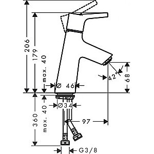 Смеситель для раковины Hansgrohe Talis S 80 72012000 купить в интернет-магазине сантехники Sanbest