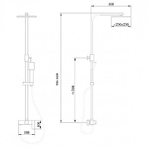 Душевая система ABBER Daheim AF8220L хром купить в интернет-магазине сантехники Sanbest