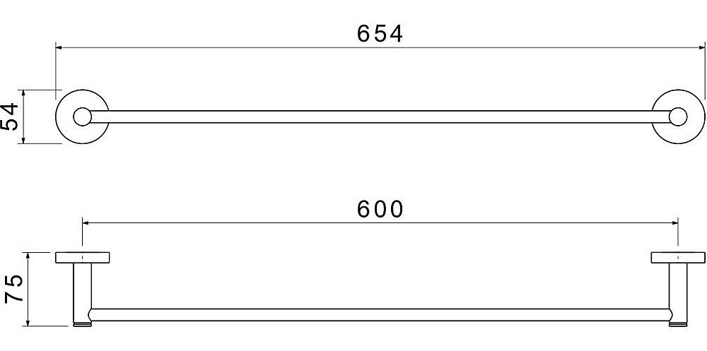 Полотенцедержатель Aquatek Европа AQ4114MB черный матовый купить в интернет-магазине сантехники Sanbest