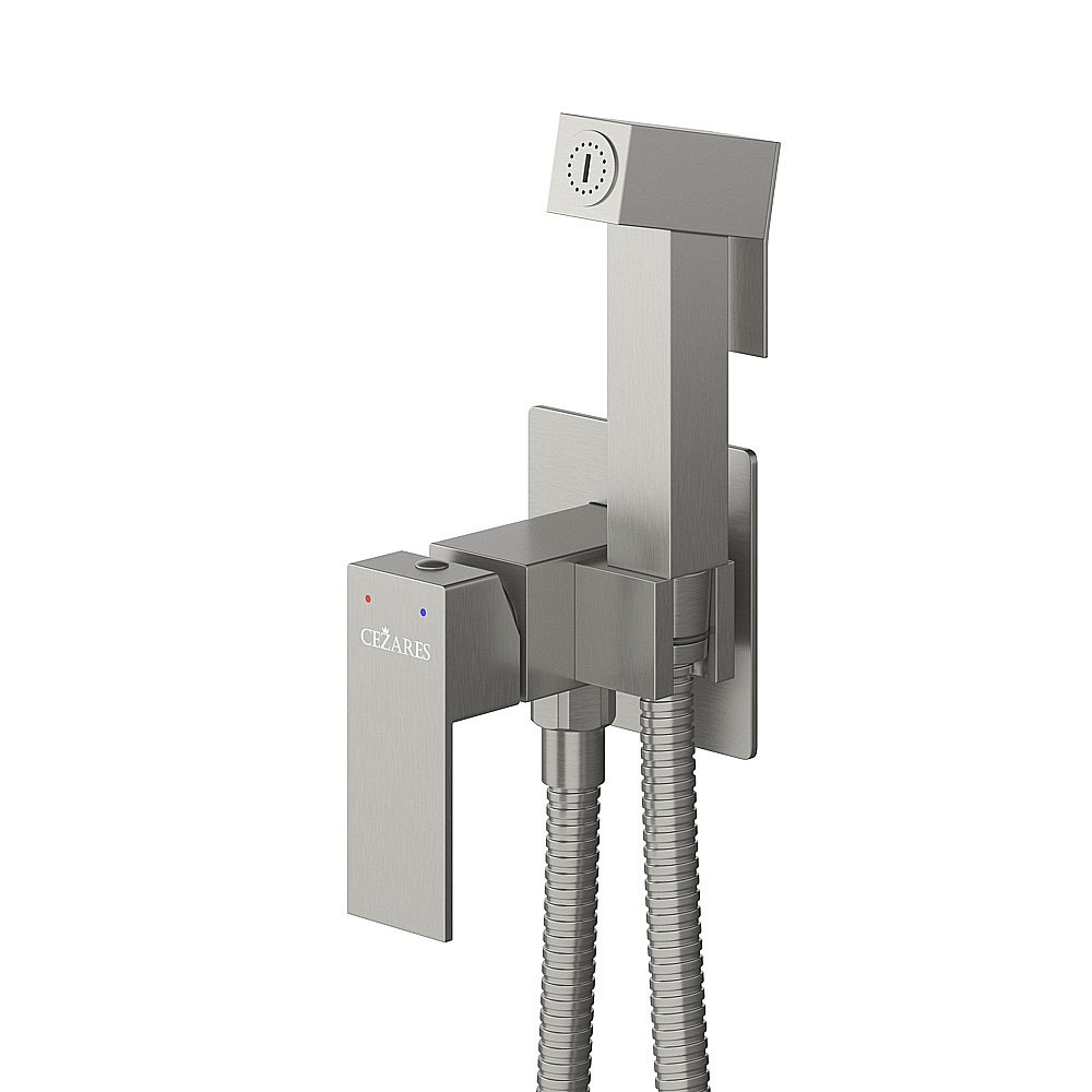 Гигиенический душ со смесителем Cezares SLIDER-DIF-IN сатин купить в интернет-магазине сантехники Sanbest